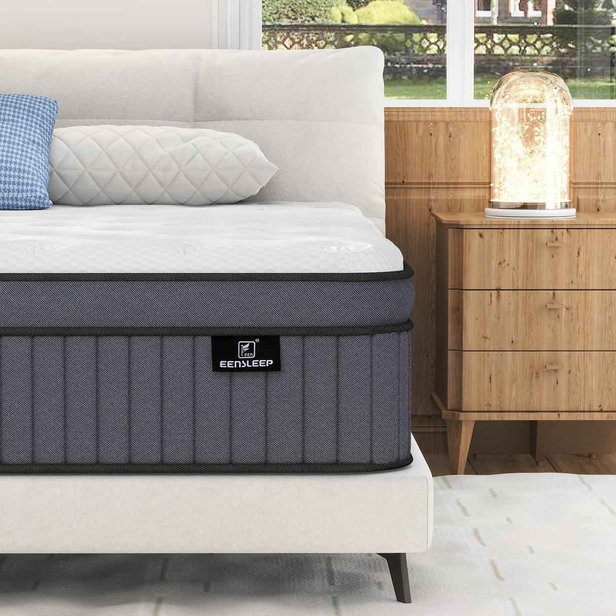 Queen Mattress, 12 Inch Hybrid Mattress in a Box, Queen Size Mattress Foam and Individually Wrapped Pocket Coils