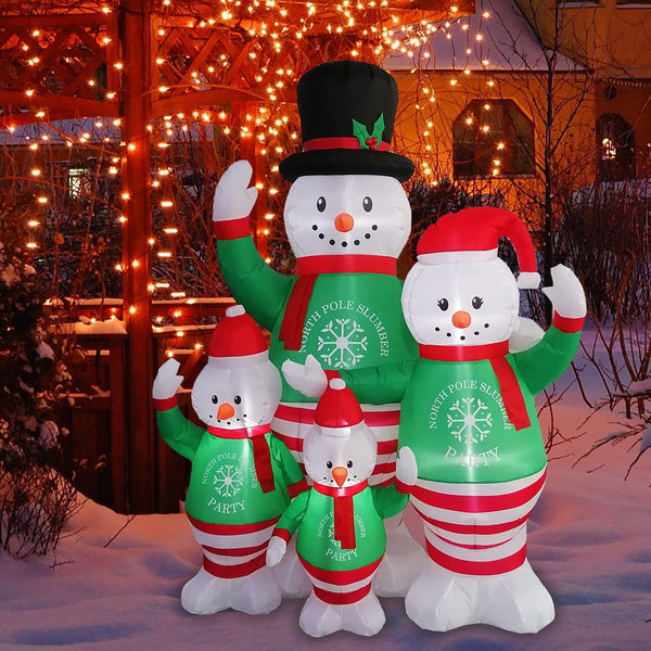 6FT Christmas Inflatables Decorations Snowman Outdoor Decorations with Build-in LED