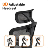 Prestige Ergonomic Office Chair - Height Adjustable Backrest Lumbar Support