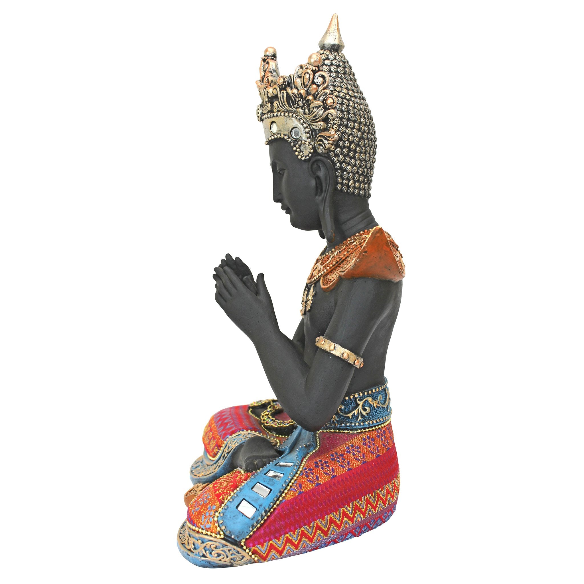 Thai Sukhothai Buddha Asian Statue, Full Color