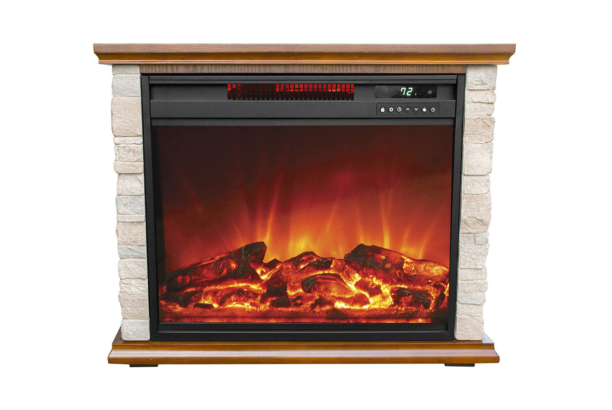 Fireplace Heater for Indoor Use with 3 Heating Elements