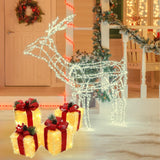 Christmas Lighted Gift Boxes, Set of 4 Light Up Present Boxes