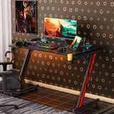 Gaming Desk, Computer and Gaming Table Z Shaped for Pc, Workstation