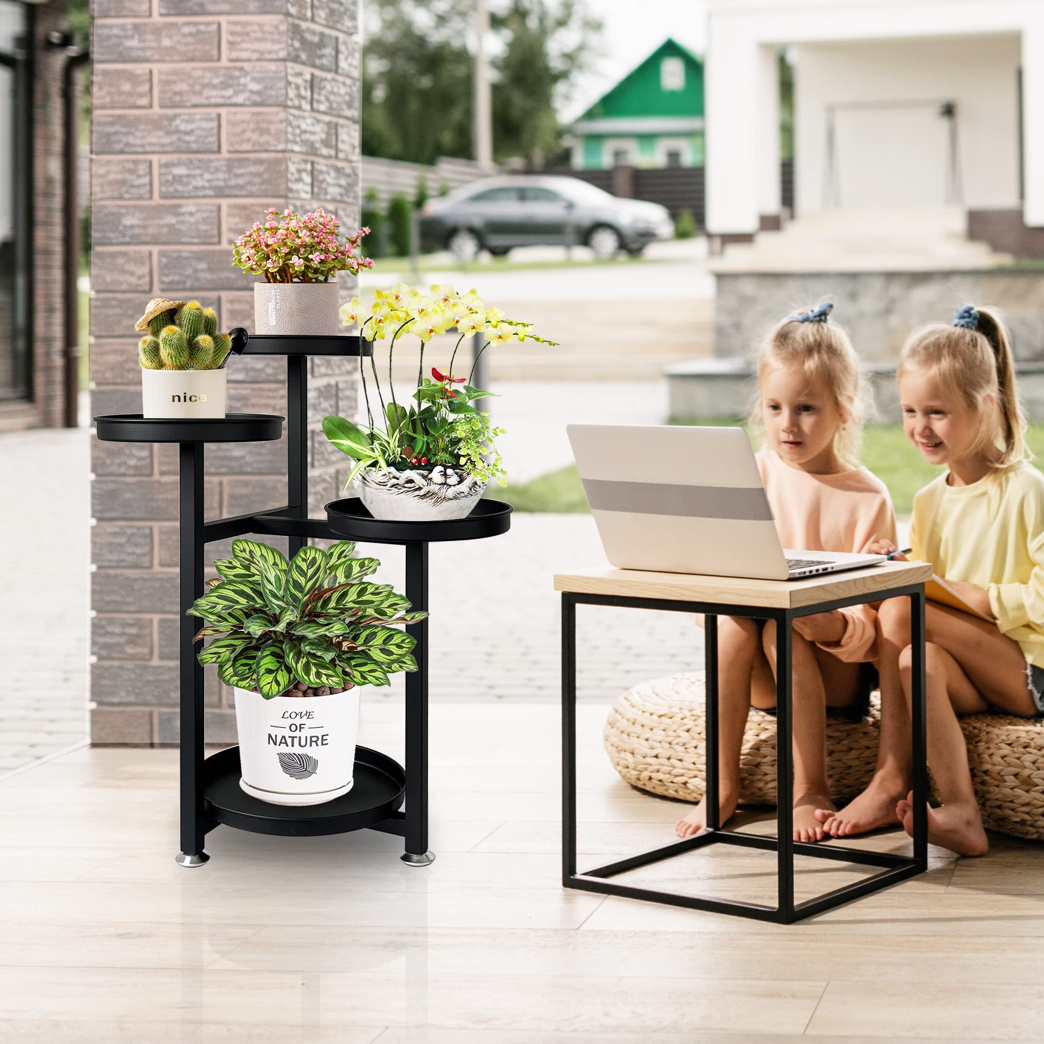 Verdura Staggered Plant Stand – 3 Tier Wooden Display