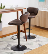 Stools Swivel Adjustable Barstool, Counter Height Chairs w/Backrest