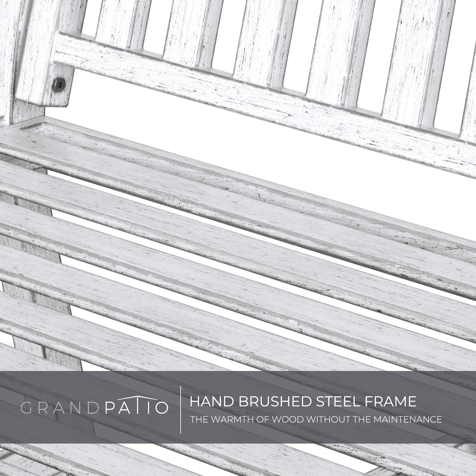 Garden Bench, Outdoor Benches with Anti-Rust Aluminum Steel Metal Frame