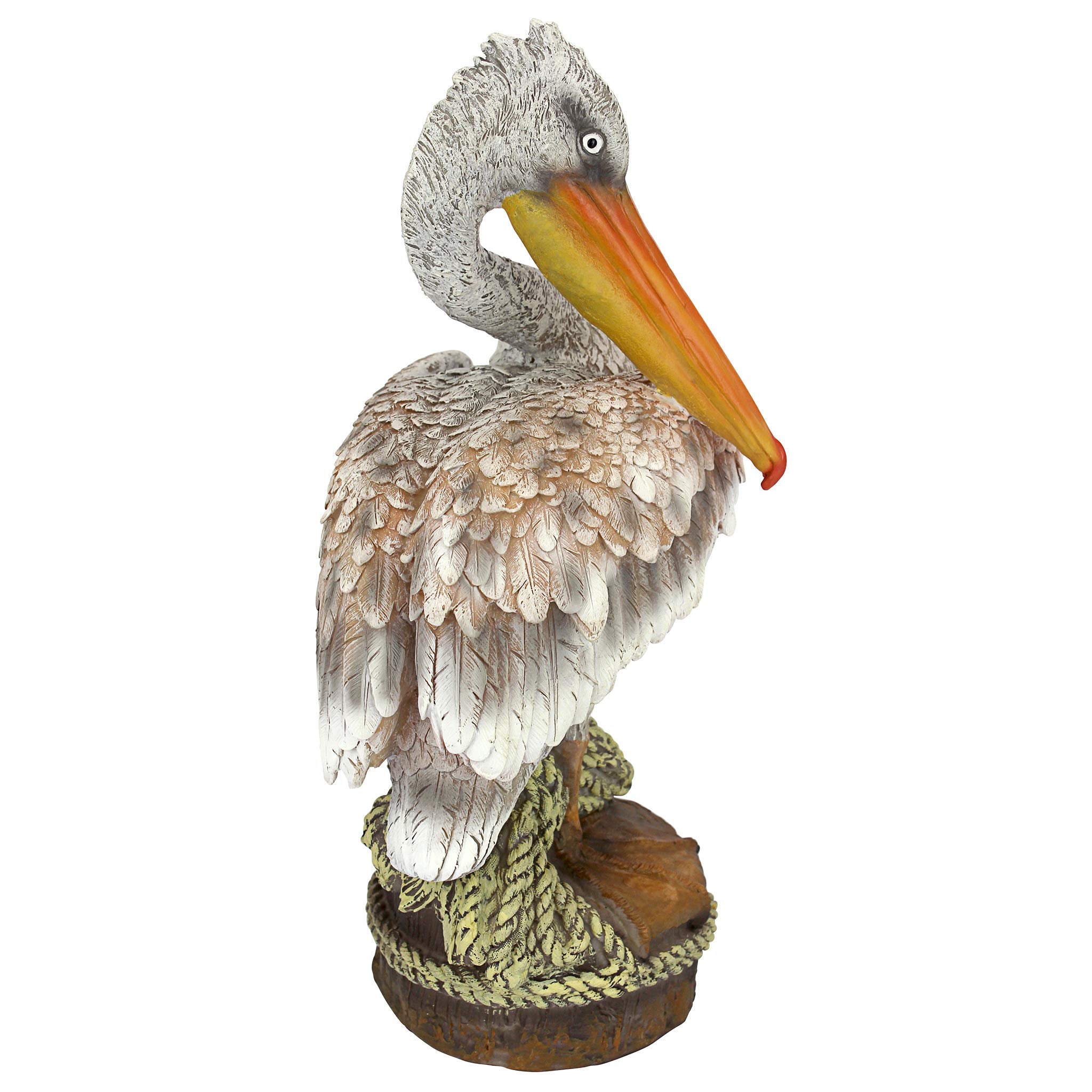 QM205301 Ocean Side Pier 51 Pelican Coastal Decor Garden Statue