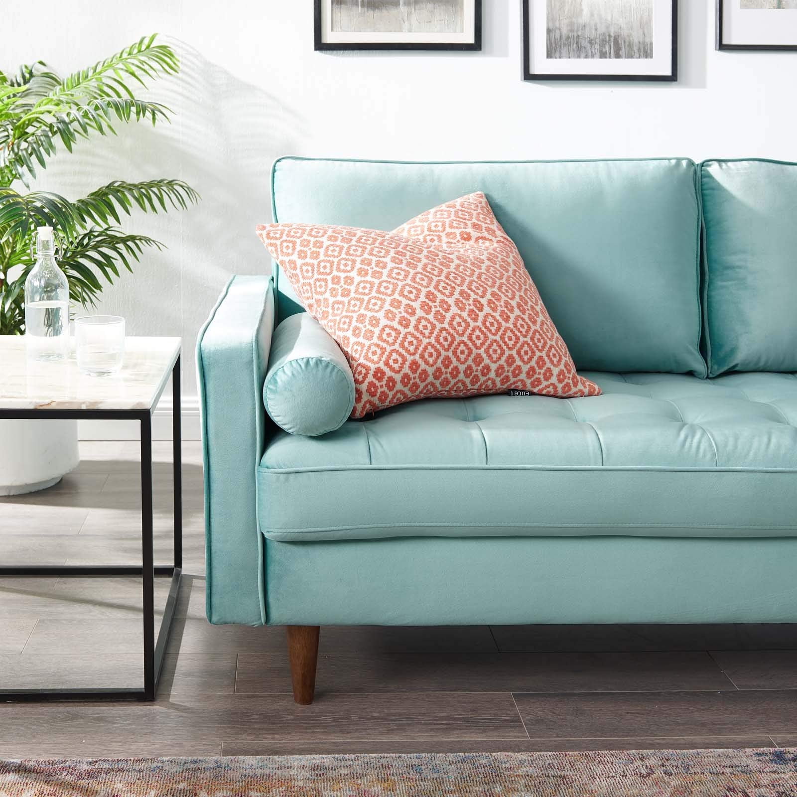 Valour Performance Velvet Upholstered Tufted Sofa