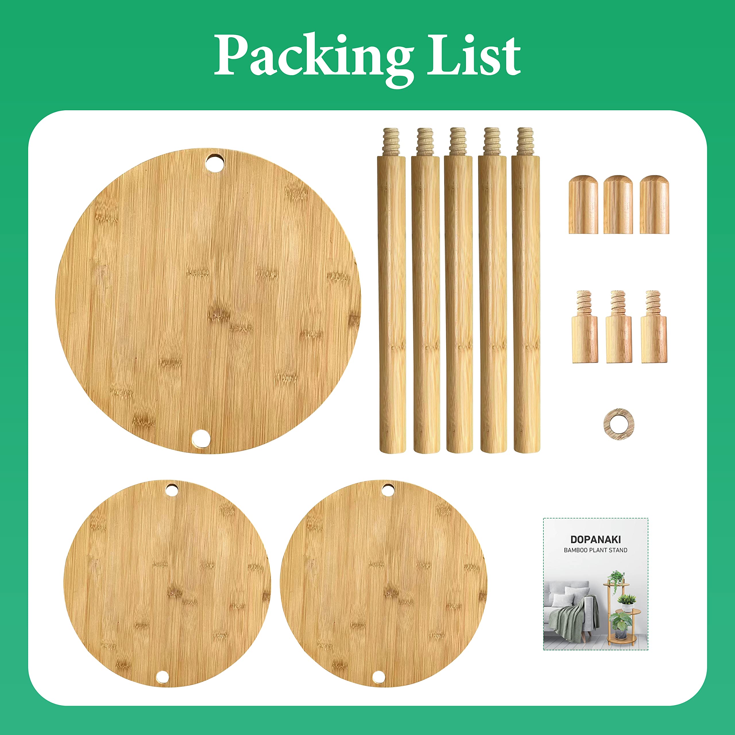 3-Tier Bamboo Plant Stand – Easy Assembly, Waterproof & Stable