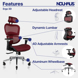 Ergo3D Ergonomic Office Chair - Rolling Desk Chair