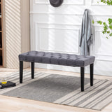 Button-Tufted Ottoman Bench, Upholstered Bedroom Benches