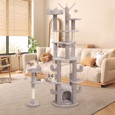 Cat Tree 71" Tall Large Cat Tower for Indoor Cats