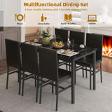 Dining Table Set for 6, Kitchen Table with 6 Chairs