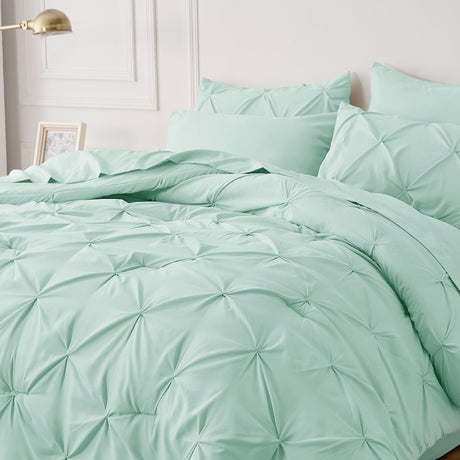 Full Size Comforter Sets - Bedding Sets Full 7 Pieces, Bed in a Bag Green Bed Sets