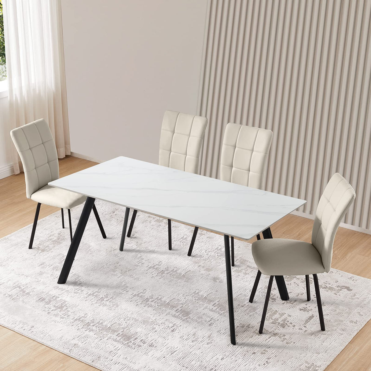 Modern Dining Table Set for 4