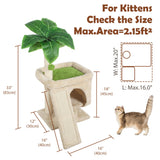 Cat Tower 33'' Cat Tree Indoor Palm Tree Large Cat Perch with Scratching Board Cat Tower