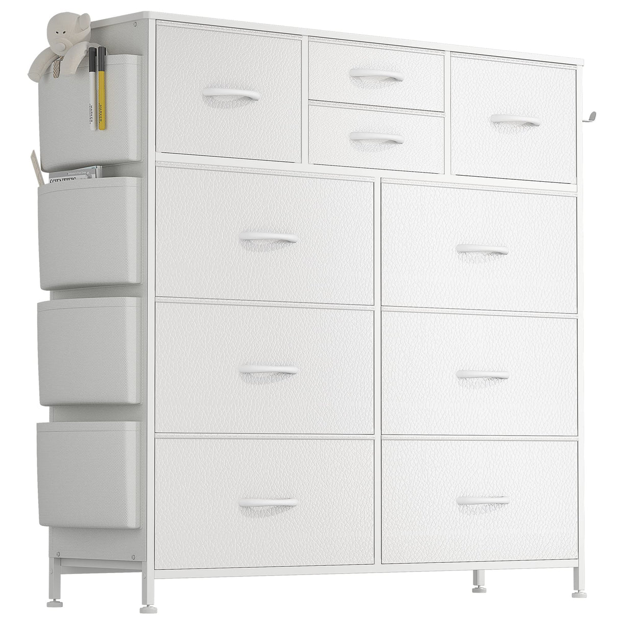 White Dresser for Bedroom with 10 Drawers Chest of Drawers