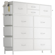 White Dresser for Bedroom with 10 Drawers Chest of Drawers