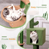 Cactus Cat Tree 34 Inches Cute Cat Tower with Padded