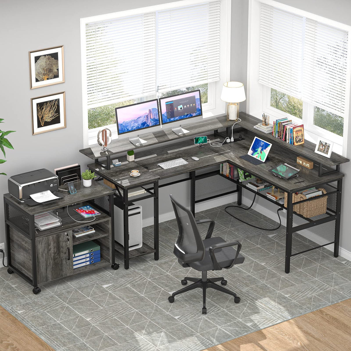 L Shaped Computer Desk, Reversible Corner Desk