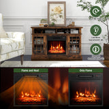 48 Inch Tv Stand with 18 Inch Electric Fireplace Heater