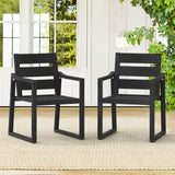 Poly Outdoor Dining Chairs Set of 8, 350LBS