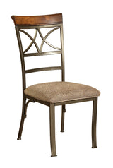 Hamilton Pewter and Bronze Metal Set of 2 Dining Chair