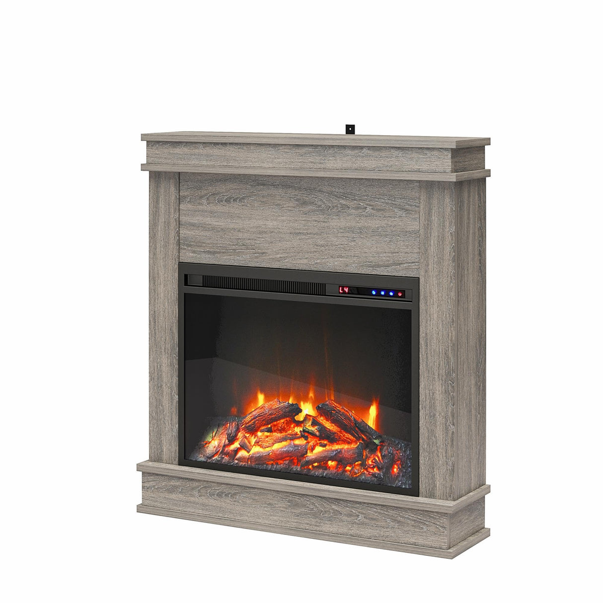 Mateo Electric Fireplace with Mantel and Touchscreen Display