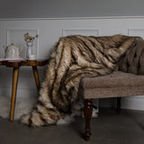 Heavyweight Super Soft Luxury Faux Fur Oversized Throw Blanket  Bleached Finn