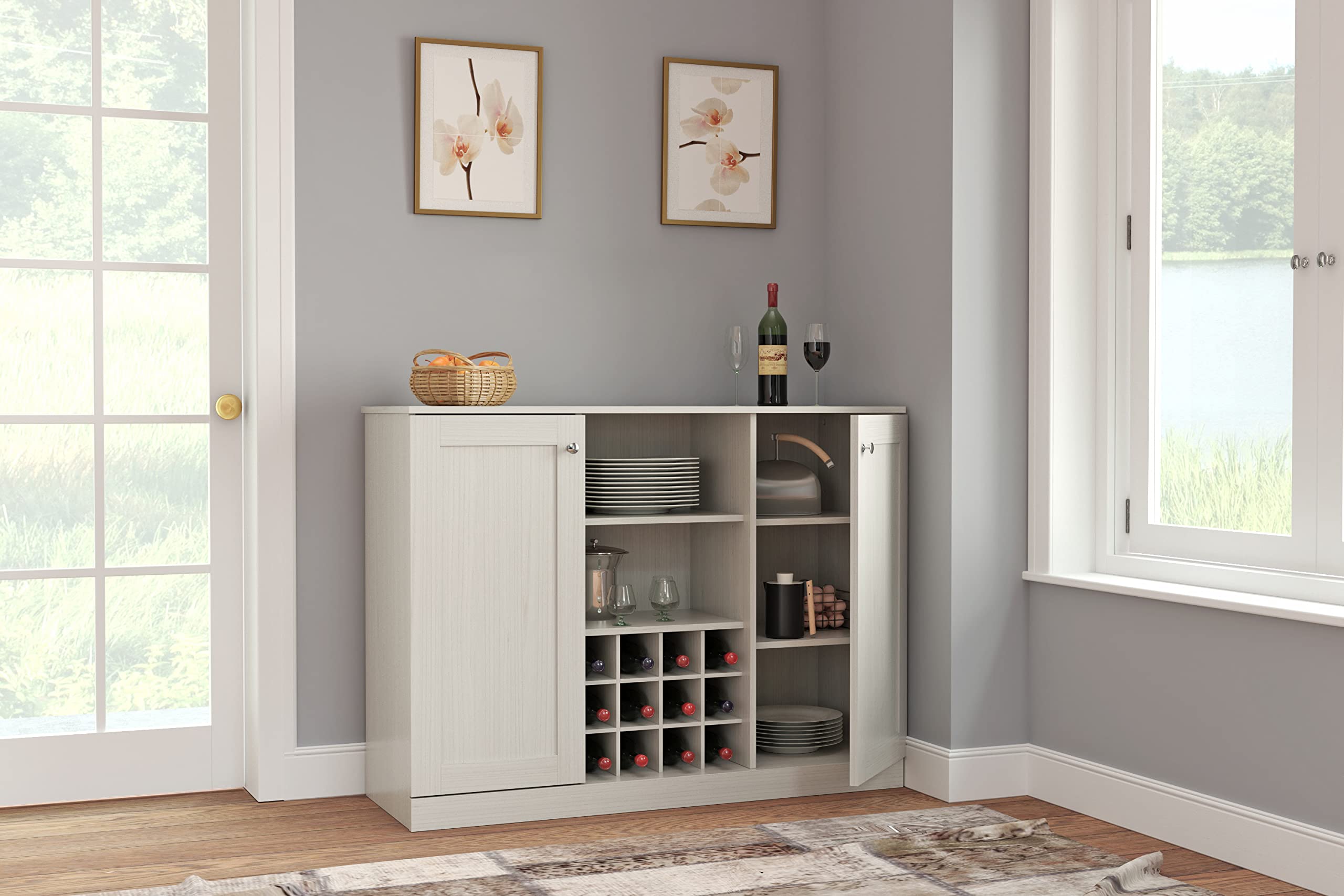 Style Buffet Cabinet with 2-Doors