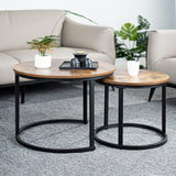 Round Nesting Coffee Table Circle Accent Coffee Tables