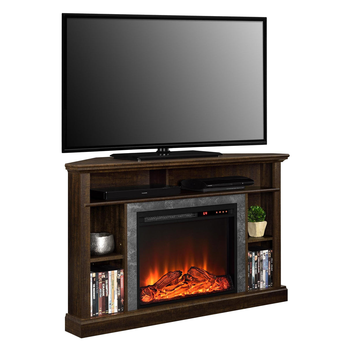 Overland Electric Corner Fireplace for TVs up to 50" Wide