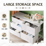 Dresser for Bedroom with 5 Drawers, Wide Bedroom Dresser with Drawer Organizers