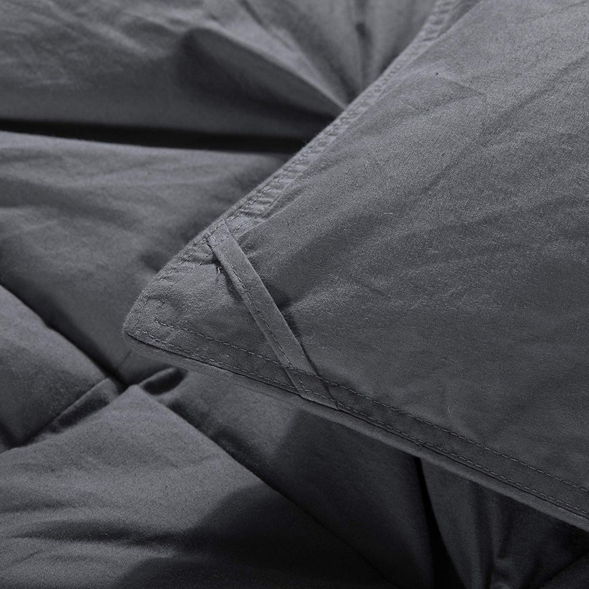 Oversized King Feather and Down Comforter, Grey Pinch Pleat Thick Duvet Insert