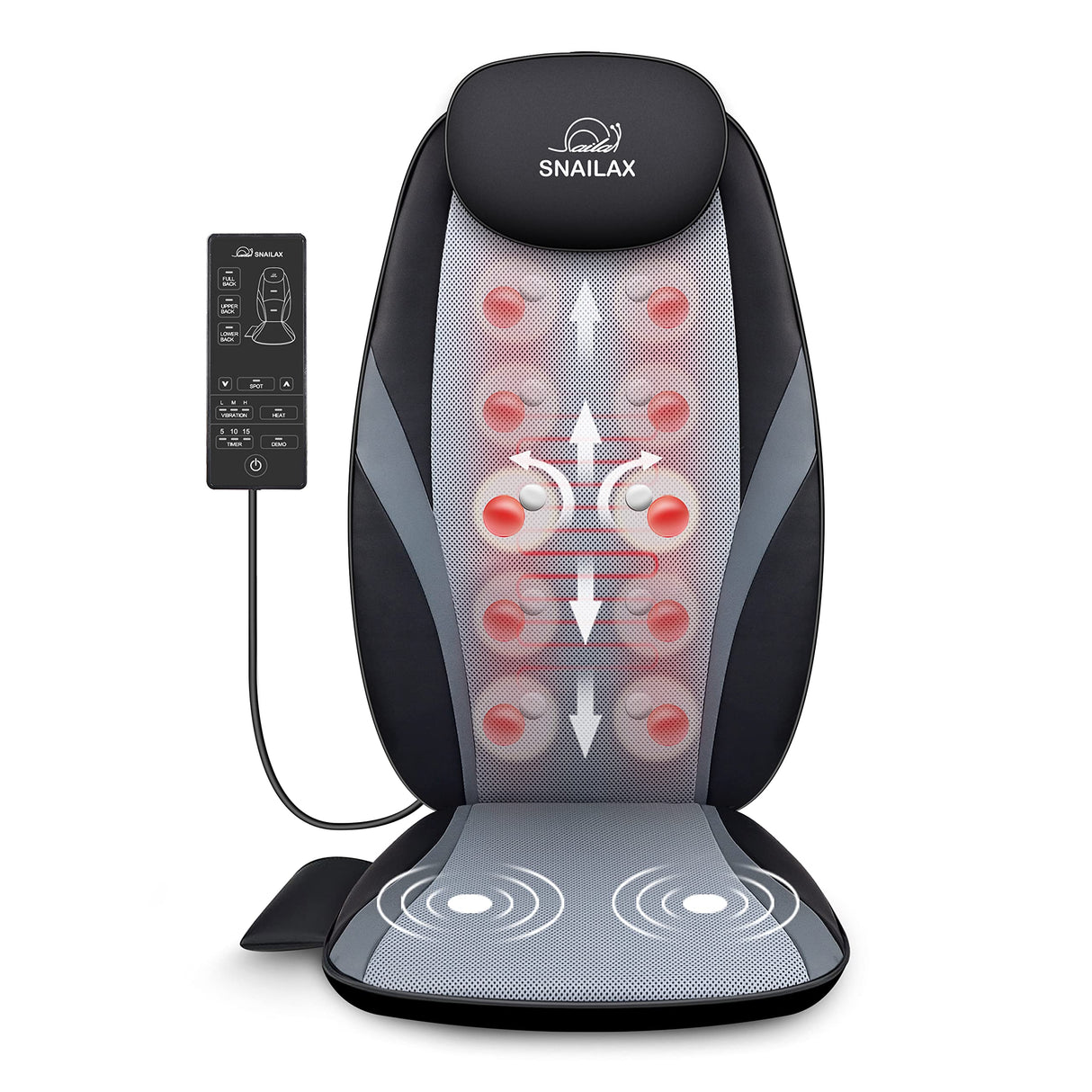 Shiatsu Massage Cushion with Heat Massage Chair Pad Kneading Back Massager