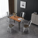 Metal Dining Chair Farmhouse Tolix Style for Kitchen Dining Room