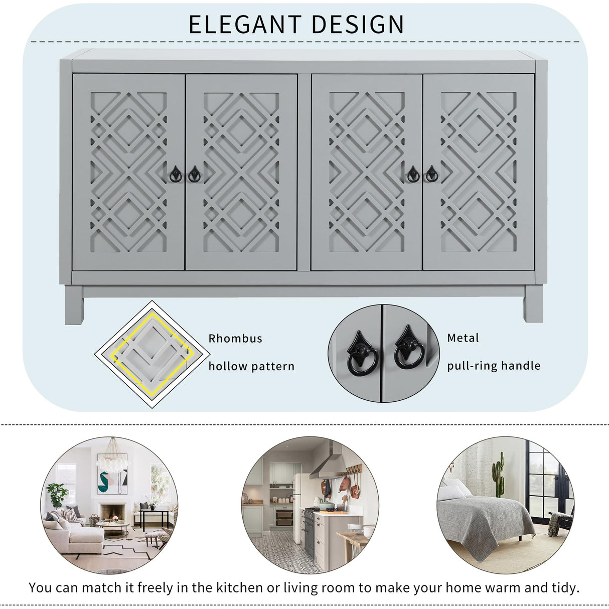 Sideboard Buffet Cabinet Large Storage Cabinet