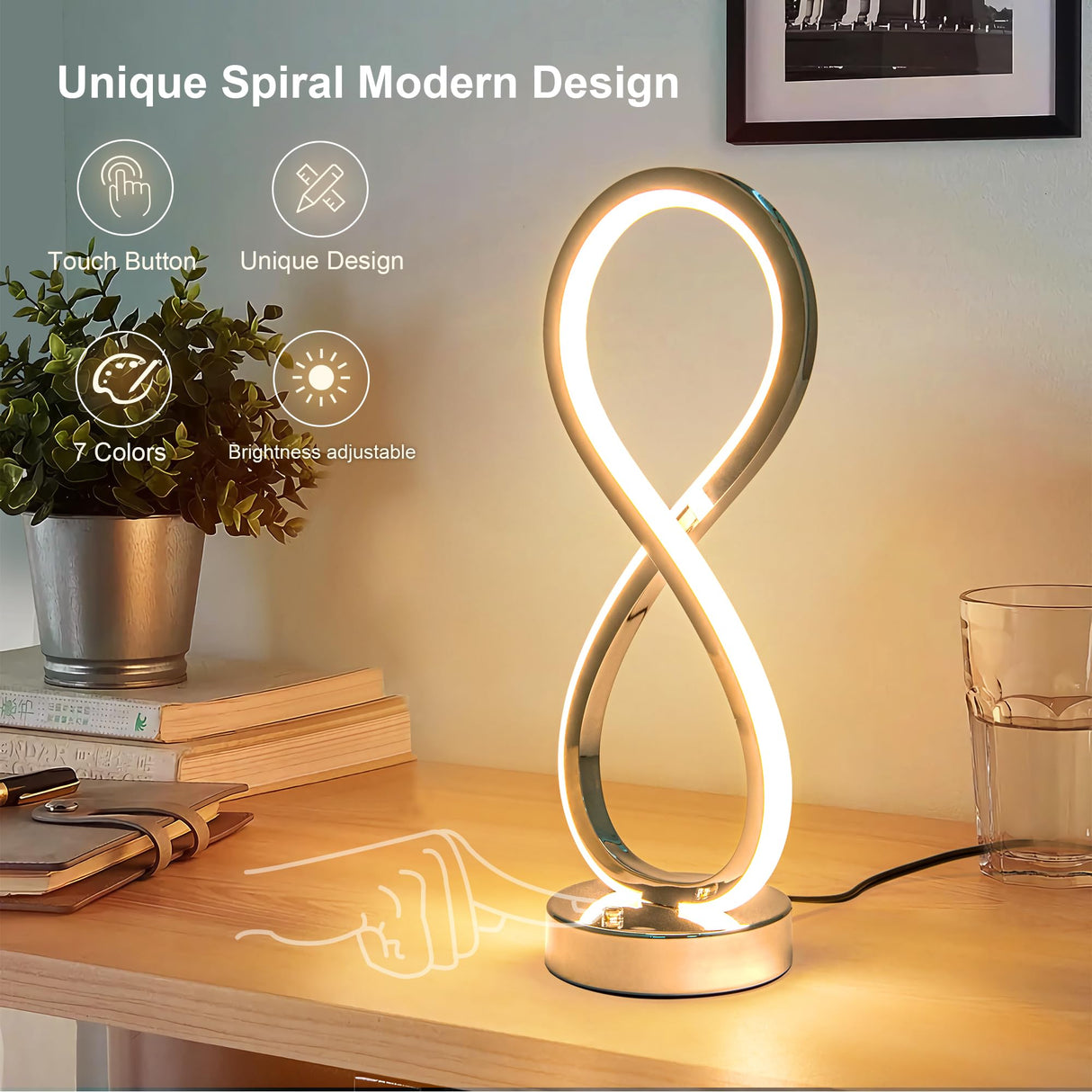 Modern Spiral RGB Table Lamp