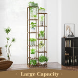 Tall Plant Stand Indoor Wood Outdoor Tiered Plant Shelf for Multiple Plants