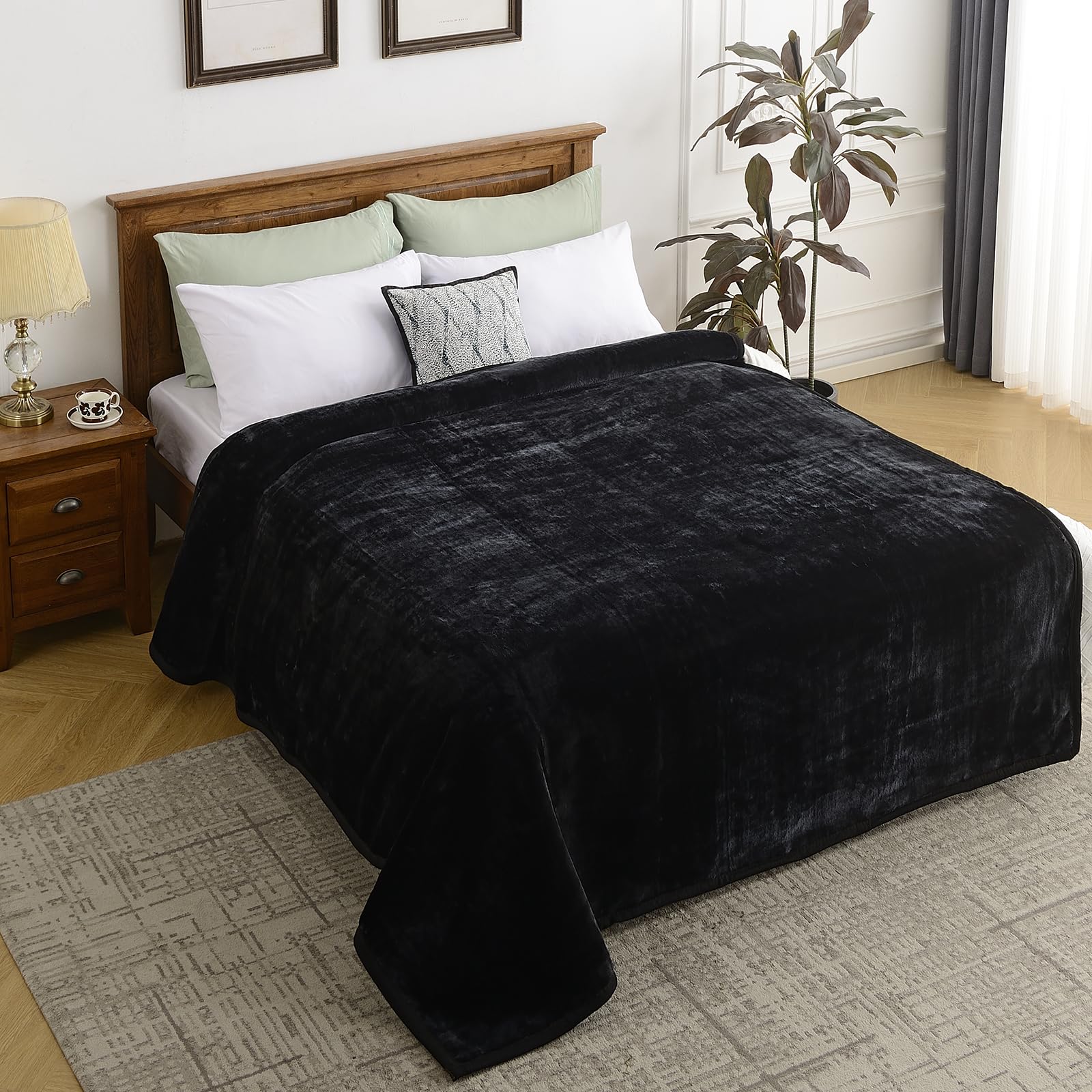 Heavy Faux Mink Blanket - 9LB, Single-Ply, King Size Thick Fleece