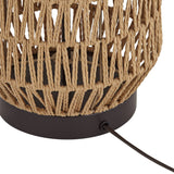 San Carlos Coastal Modern Table Lamp 29" Tall Natural Rattan