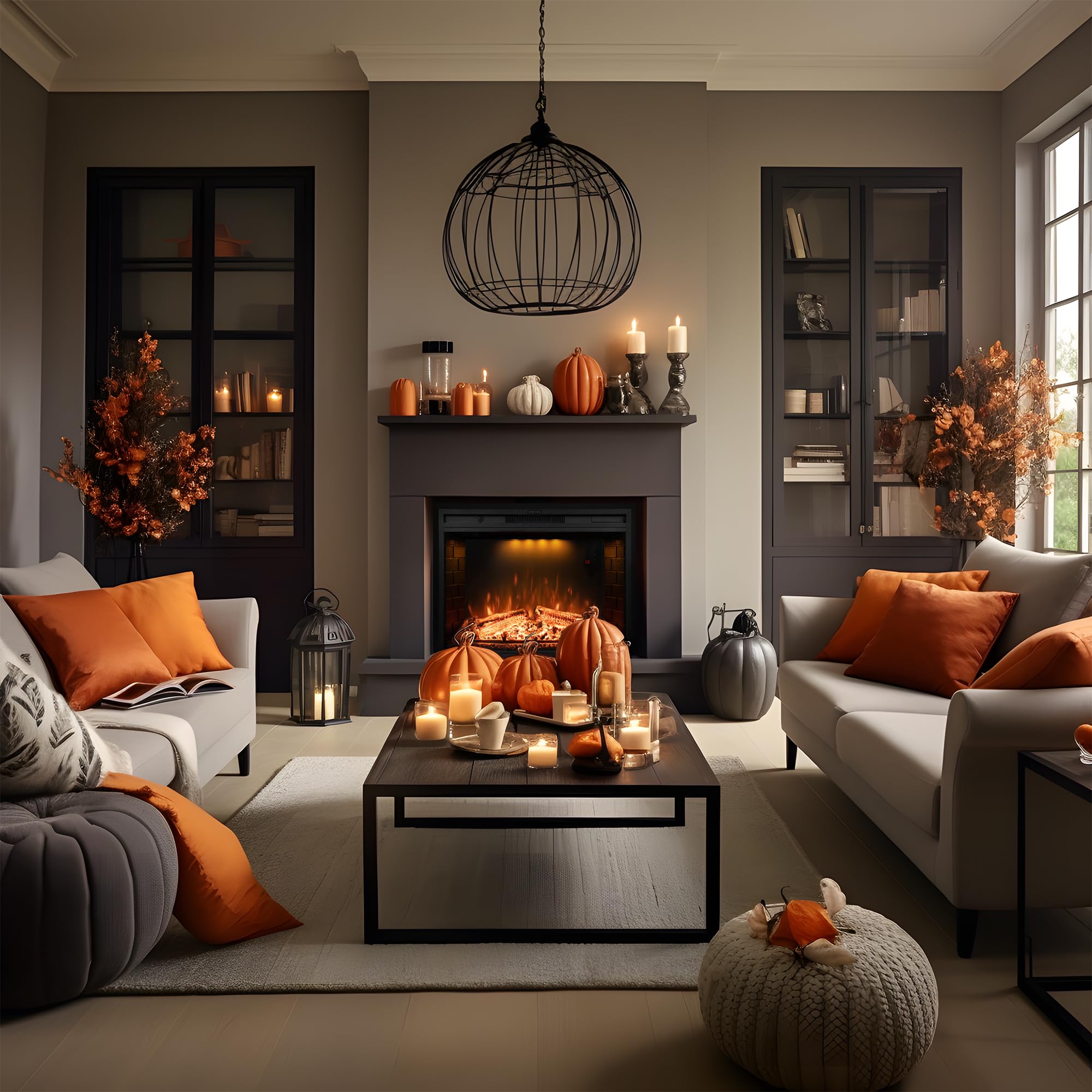 Wall Fireplace Electric with Remote Control