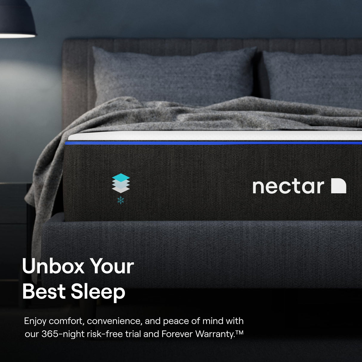 Nectar Twin XL Mattress 12 Inch - Medium Firm Gel Memory Foam - Cooling Comfort Tech