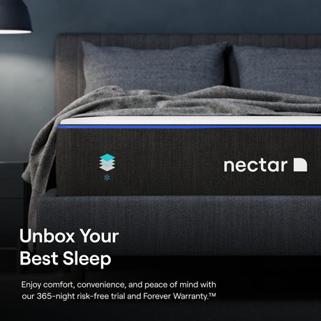 Nectar Twin XL Mattress 12 Inch - Medium Firm Gel Memory Foam - Cooling Comfort Tech