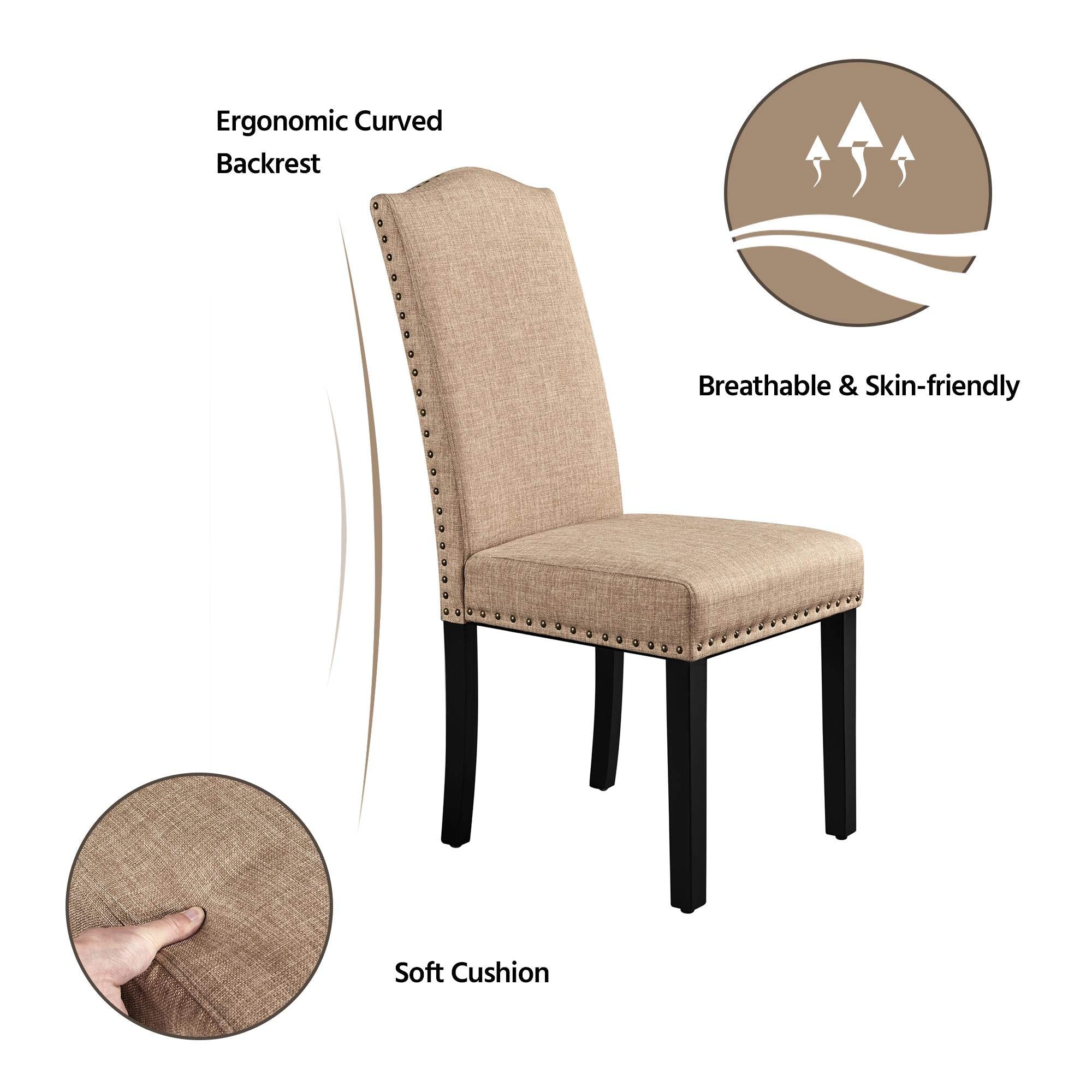 Dining Chairs Upholstered Parsons Chairs Kitchen Living Room