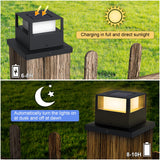 4 Pack Solar Post Lights Outdoor Solar Post Lights, 20 Lumen High Brightness