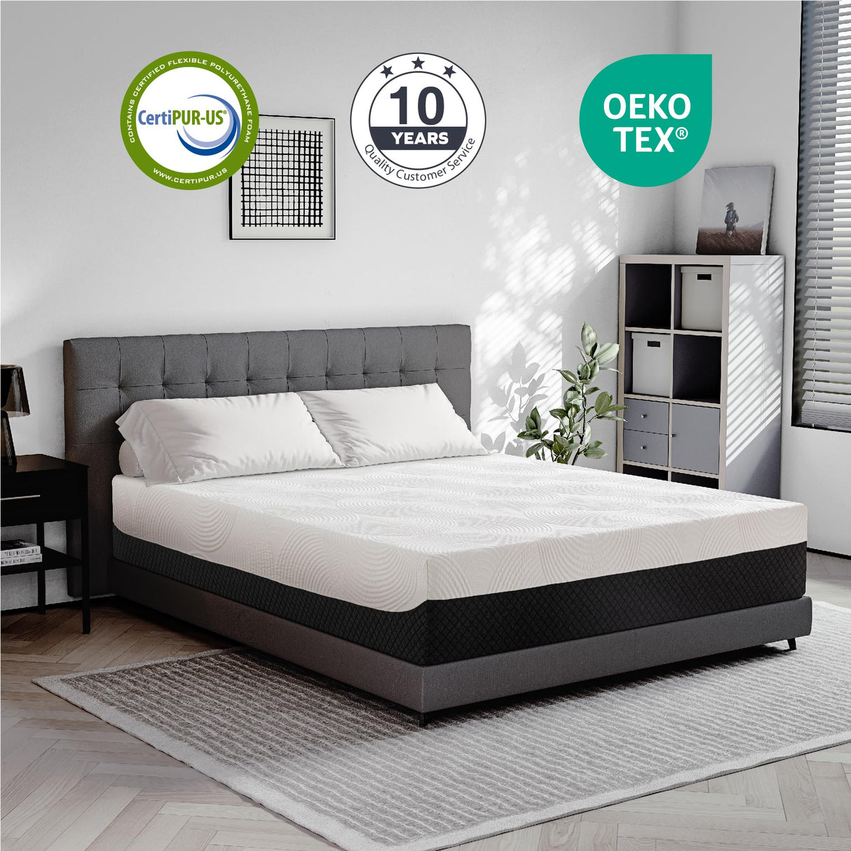 Queen Mattress 14 Inch Memory Foam Mattress