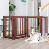 360 Configurable Dog Gate with Door – Indoor Freestanding Walk Through Wood Pet Gate