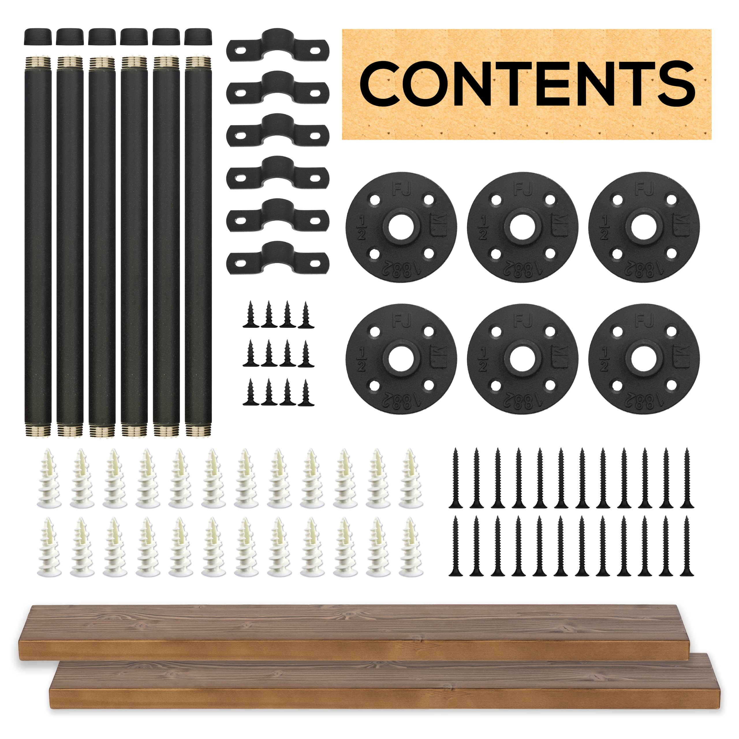 Industrial Rustic Wood Wall Shelf  Extra Thickness Modern Interior Decor Floating Shelves