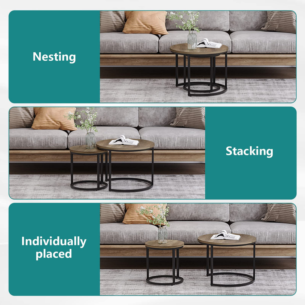 Nesting Coffee Table Set of 2